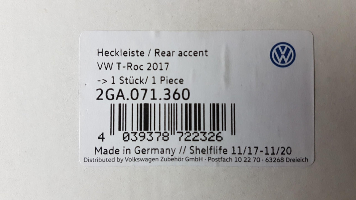 Original OE Volkswagen Tür Zierleiste 2GA071360