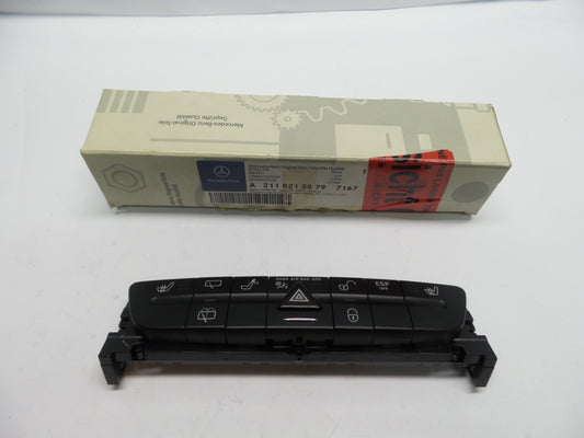Original MERCEDES-BENZ W211 Mittelkonsole Schaltereinheit grau A21182138797167