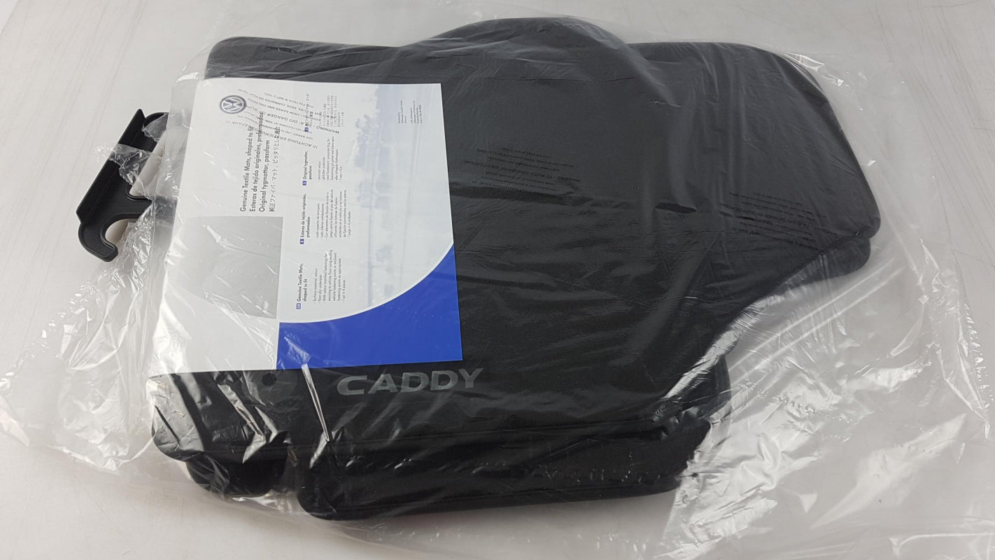 Original VW Caddy A5 Premium Fußmattensatz 4-teilig Textil schwarz 2K1061270WGK