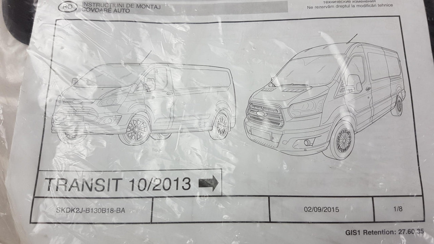 Original FORD Transit Tourneo Custom (TTF) '12- Fußmatten Gummi vorne 2021104