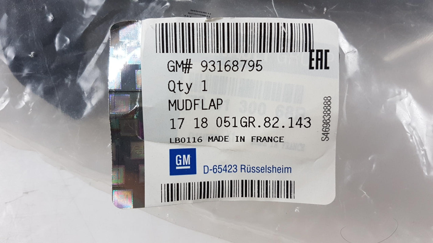 Original OE OPEL Schmutzfänger 93168795