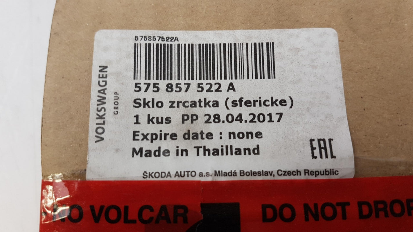 Original OE Volkswagen Außenspiegelglas 575857522A