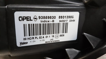 Original OPEL Vivaro-A 2001-2014 Frontscheinwerfer Scheinwerfer Rechts 93859830