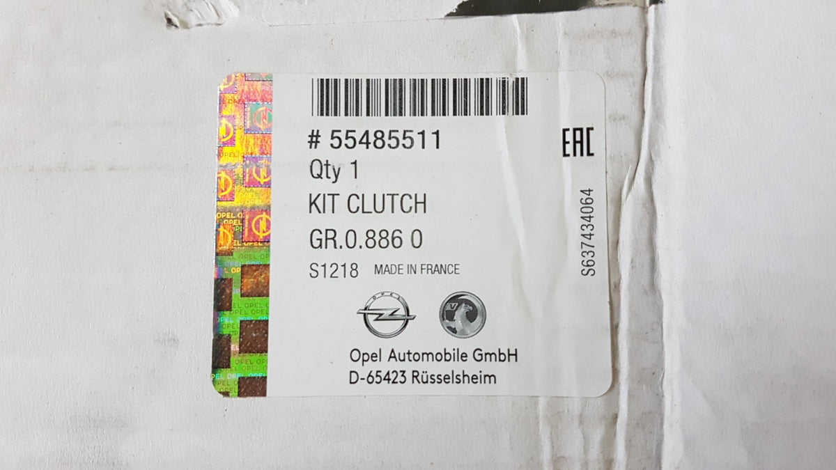 Original OPEL Astra-K Zafira-C 1.6 CDTi M40 Kupplungssatz 55485511