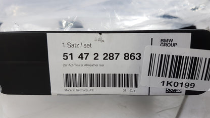 Original BMW 2' F46 GranTourer Fussmatten Allwetter Hinten Anthrazit 51472287863