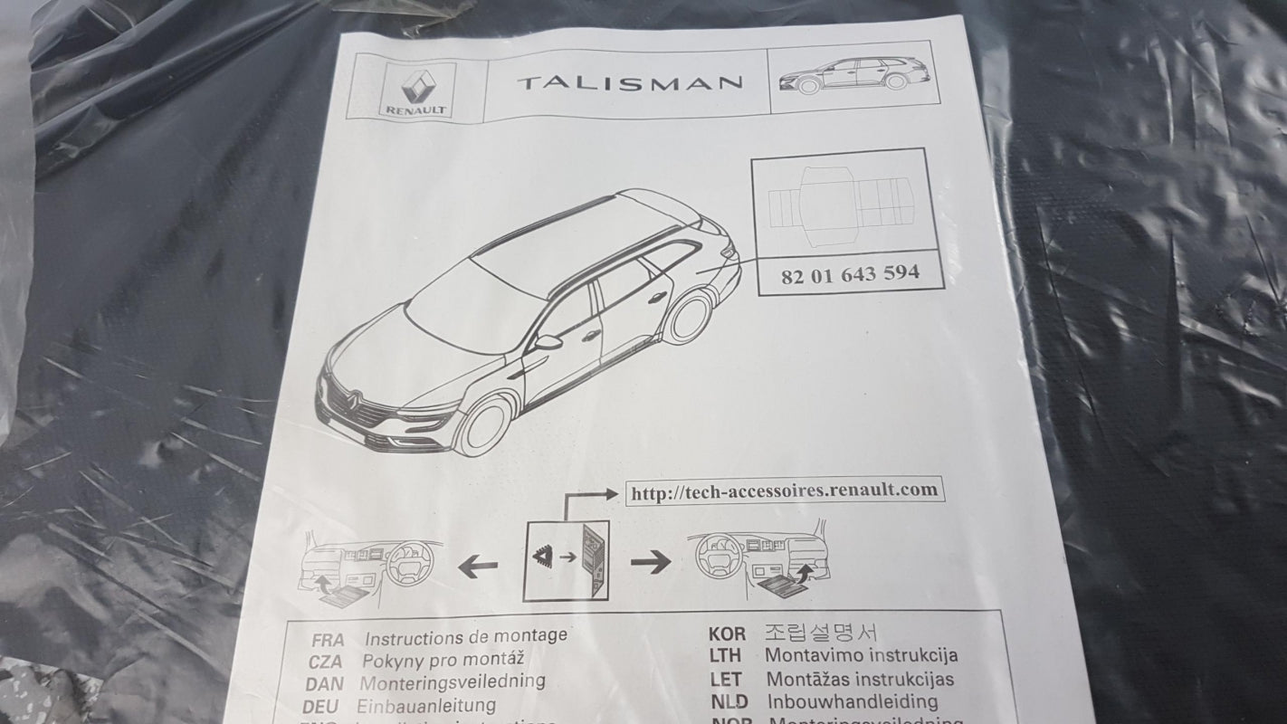 Original RENAULT Talisman XFD Kofferraummatte EasyFlex Hinten 8201643594