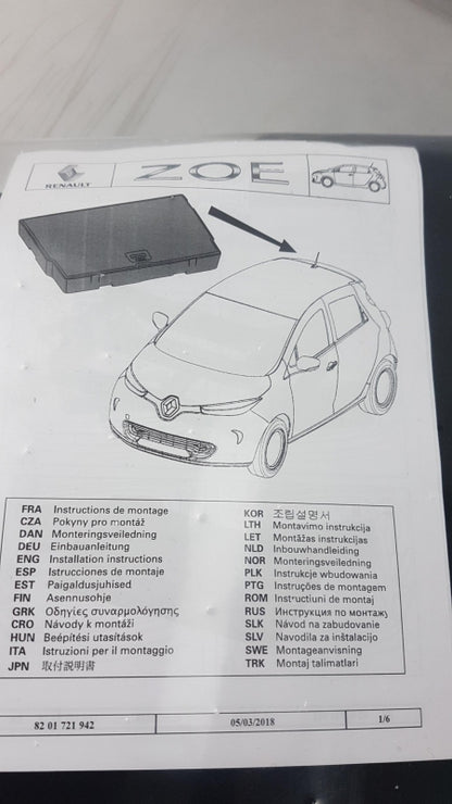 Original RENAULT Zoe 2012 > Kofferraummatte mit Einlegeboden 8201721942