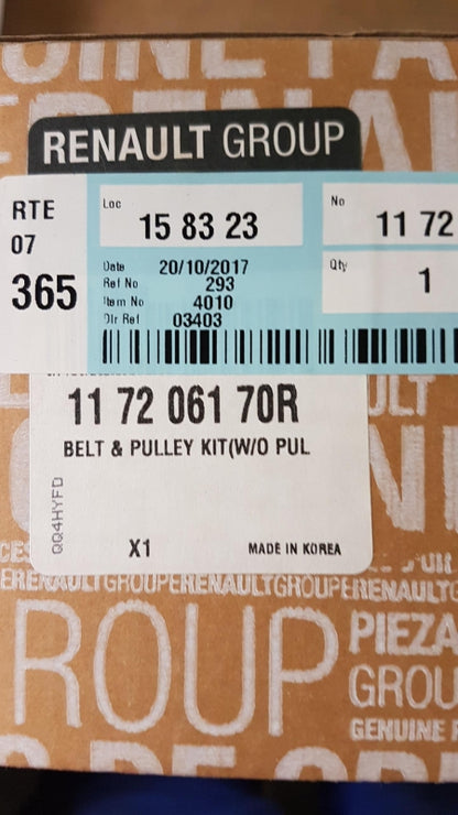 Original OE RENAULT Keilrippenriemen 117206170R