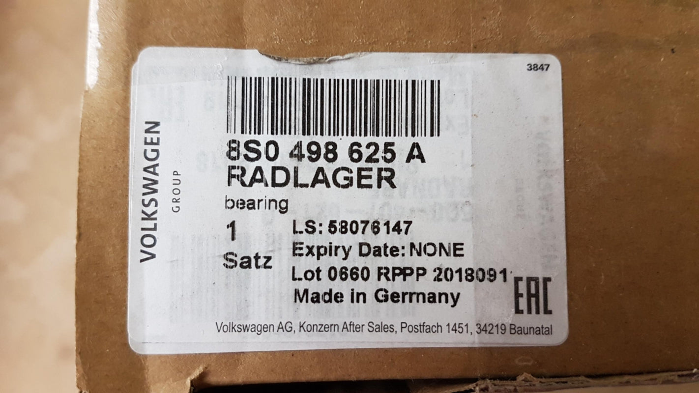 Original AUDI A3 8V VW Golf VII SEAT Leon 5F Radnabe Radlager Vorne 8S0498625A