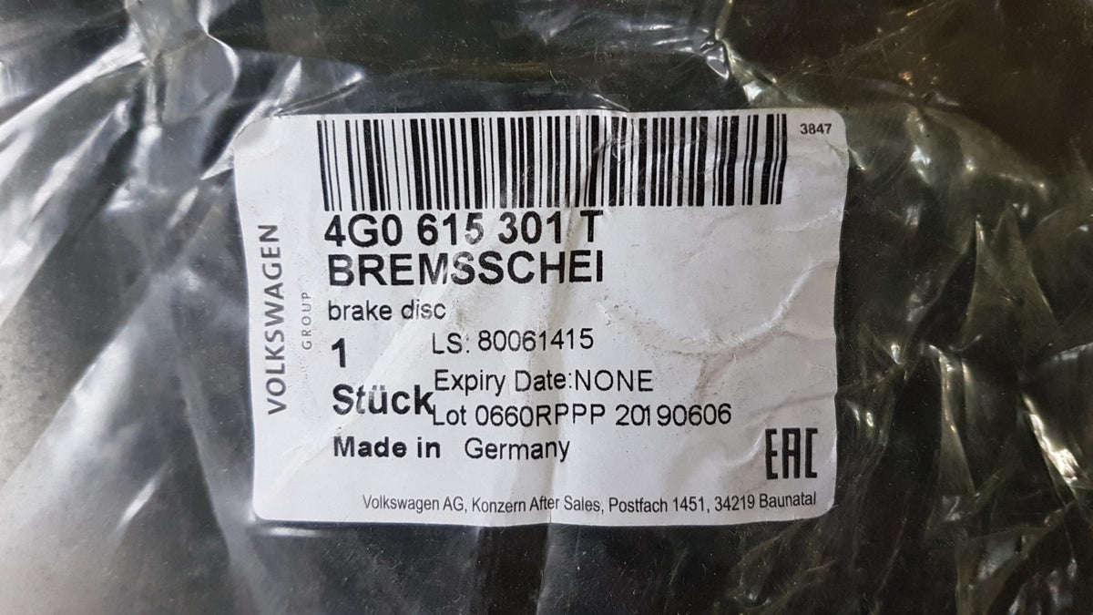 Original AUDI A6 Allroad quattro 13-18 1x Bremsscheibe 356X34mm Vorne 4G0615301T