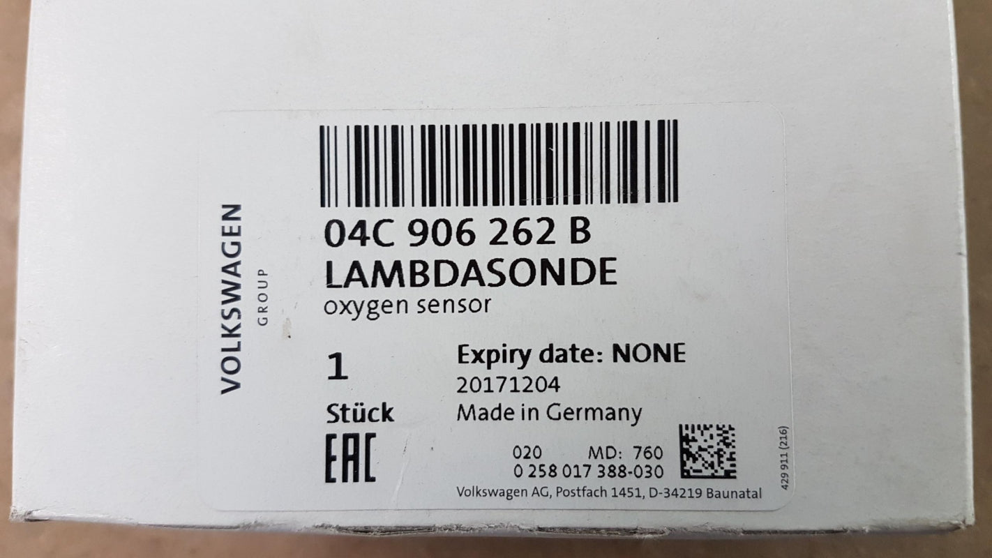 Original VW Up! SKODA Citigo SEAT Mii 1.0l Lambdasonde 04C906262B