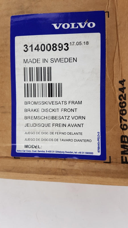 Original VOLVO XC90 2003-2014 1x Bremsscheibe 17" Vorne 31400893