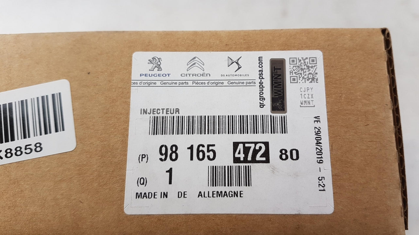 Original CITROEN Jumper 02-06 PEUGEOT Boxer 02-06 Injektor 2.2 HDi 9816547280