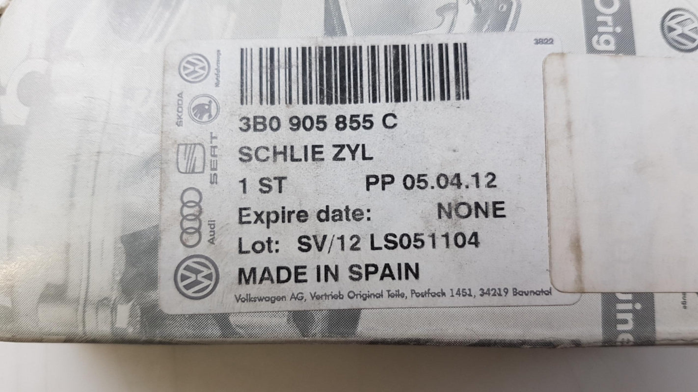 Original VW Golf 1J Passat 3B Polo 9N Zündschloss Schließzylinder 3B0905855C
