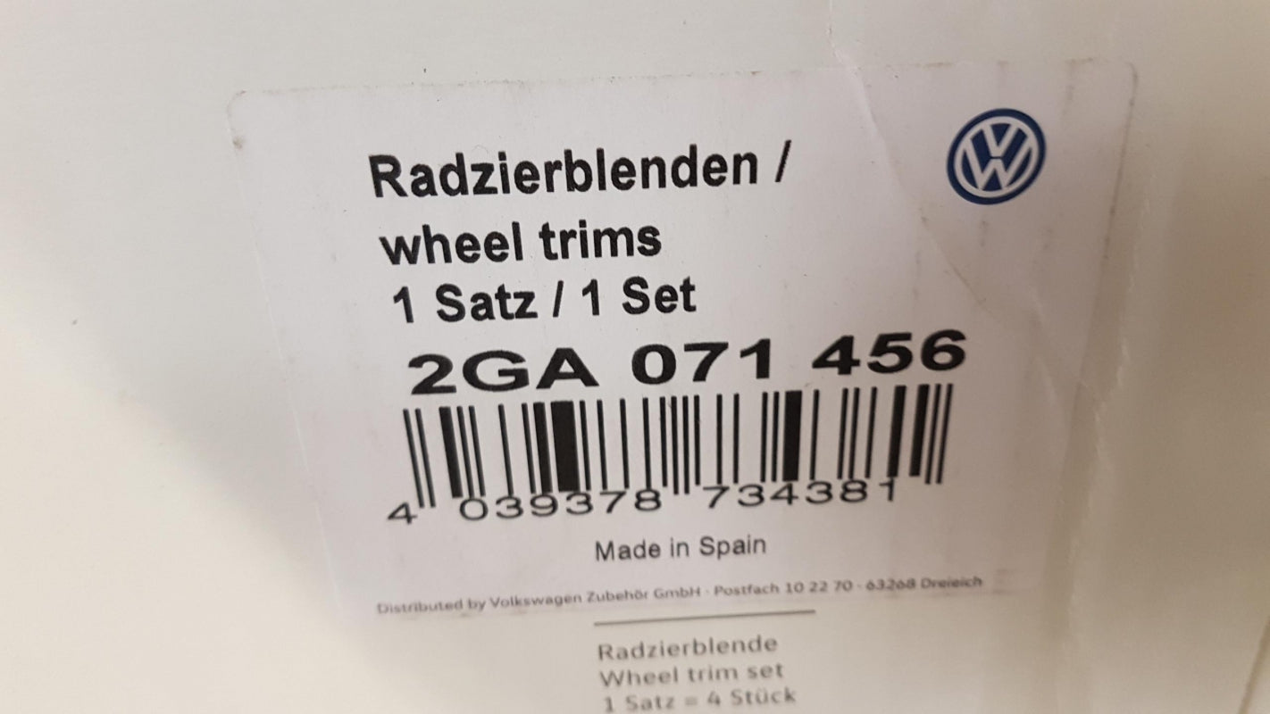 Original VW T-Roc 2018-2021 Radzierblenden 4 st. 16'' brillantsilber 2GA071456