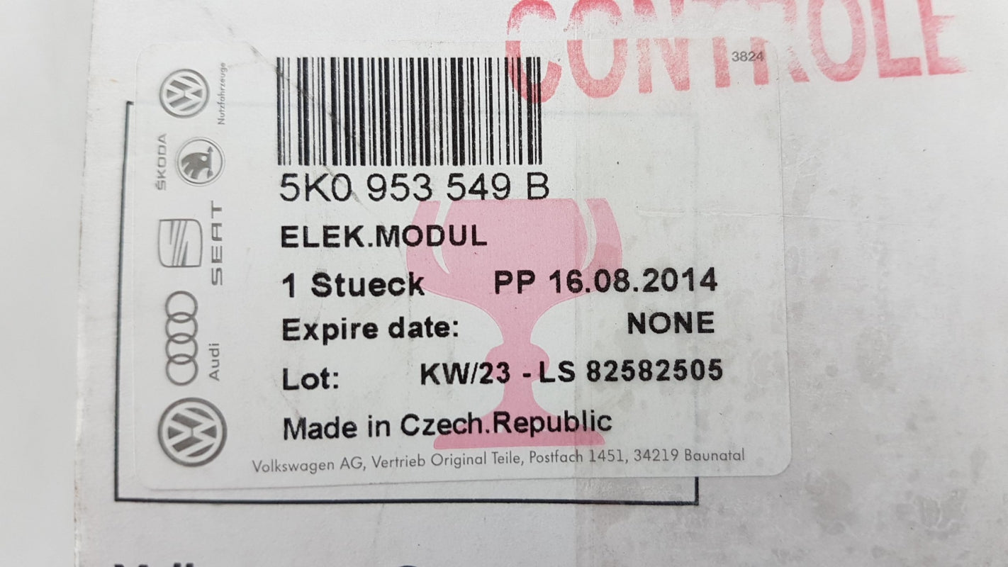 Original VW Golf VI (5K) SKODA Superb II 3T Yeti '10-'13 Schleifring 5K0953549B