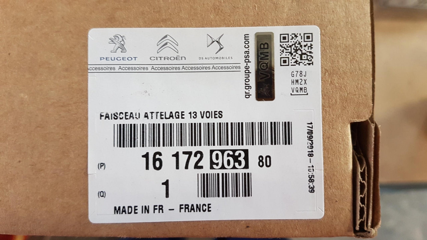 Original PEUGEOT 3008 II E-Satz Kabelsatz Anhängerkupplung 13 plg 1617296380
