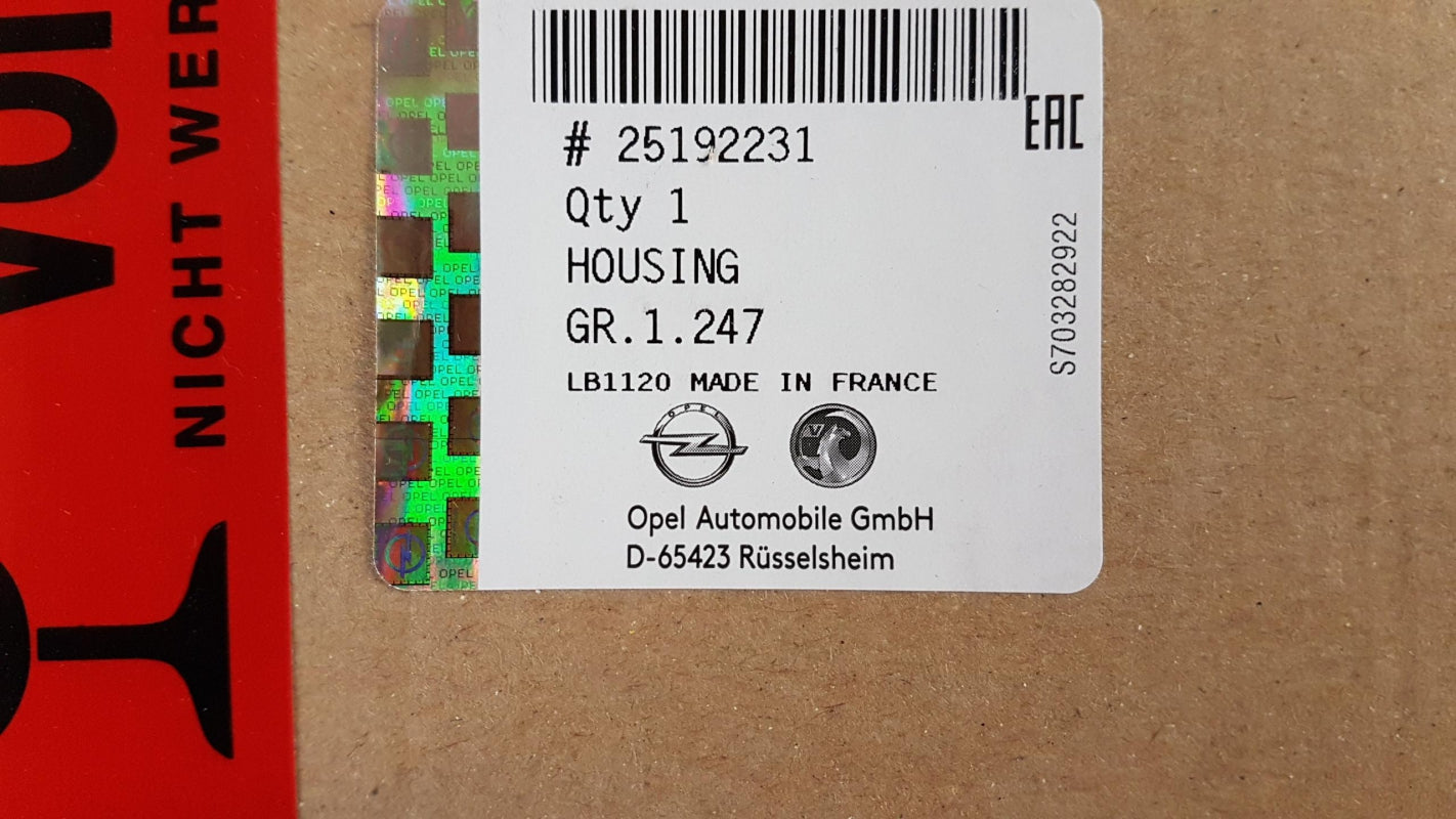 Original OPEL Astra-H Zafira-B Corsa-D/E Meriva-A 1.6 Thermostatgehäuse 25192231