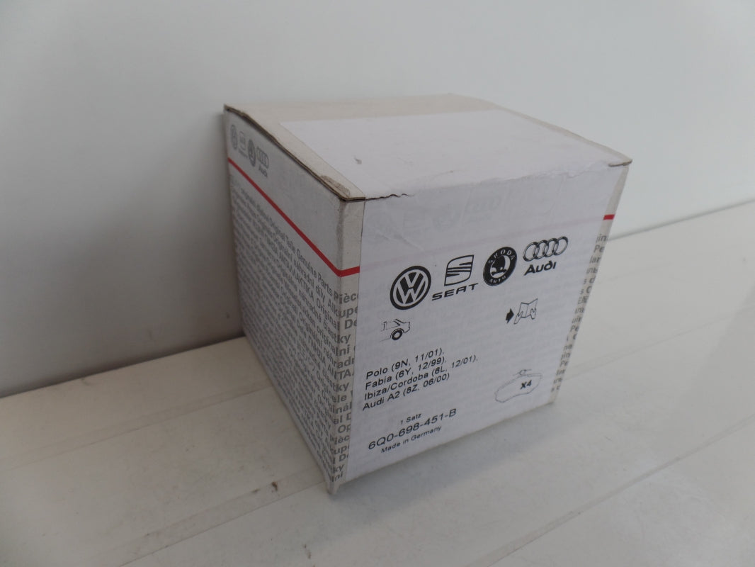 Original VW Lupo Polo SEAT Ibiza brake pads + warning contact rear 6Q0698451B 