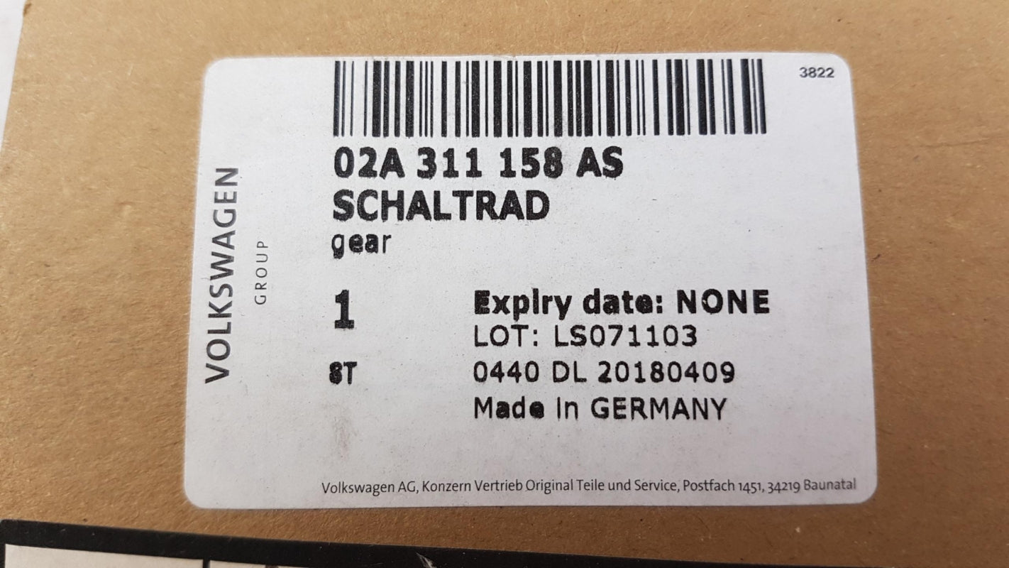 Original OE Volkswagen Getriebe Zahnrad 02A311158AS