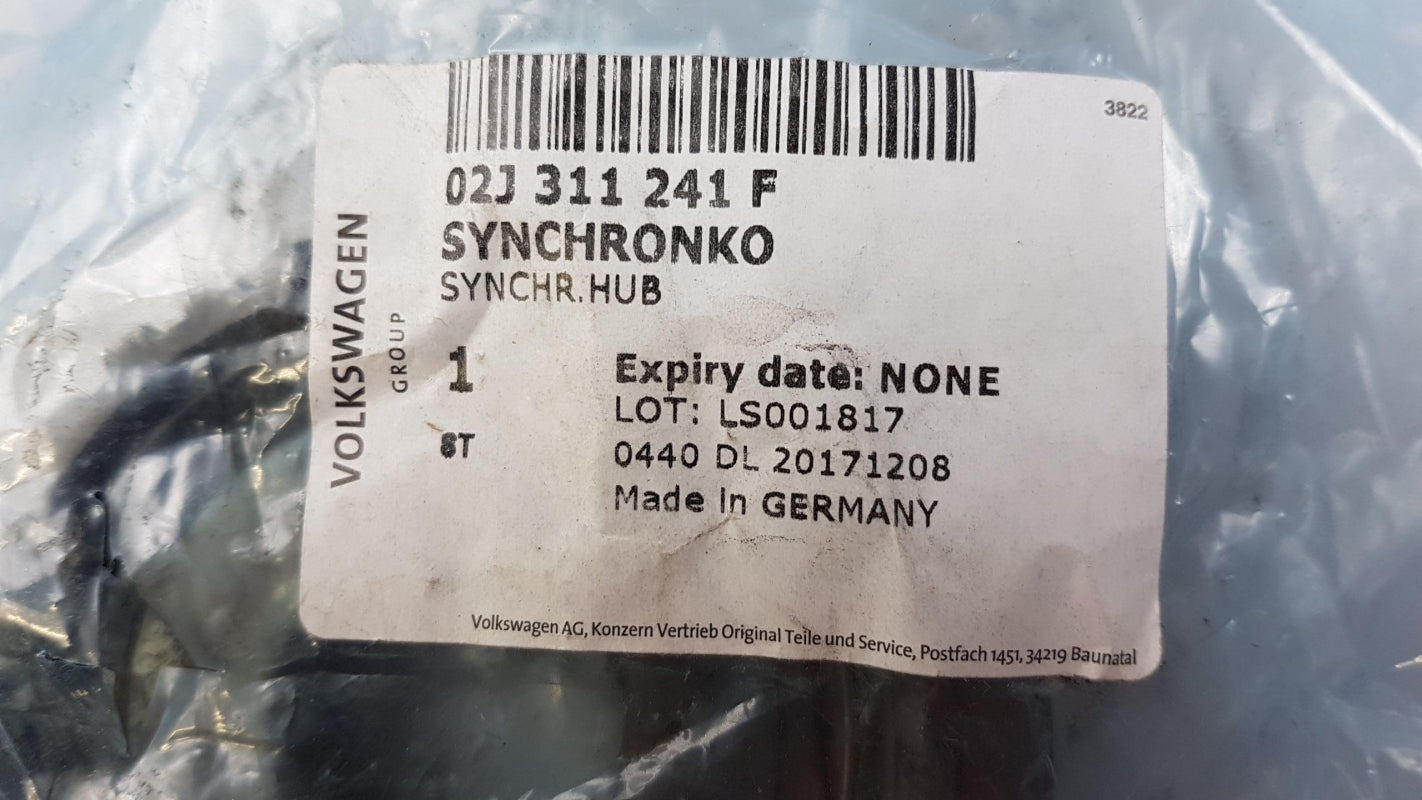Original OE Volkswagen Schaltgetriebe Synchronizer Nabe 02J311241F