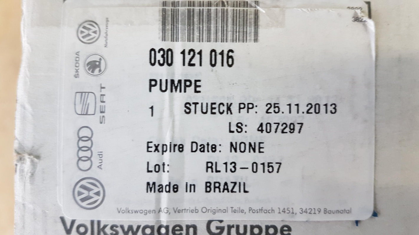 Original VW Golf Polo Vento Suran SEAT Cordoba Vario Wasserpumpe 030121016