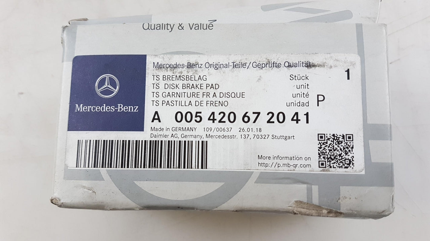 Original MERCEDES-BENZ SL R230 Bremsbeläge Hinten A005420672041