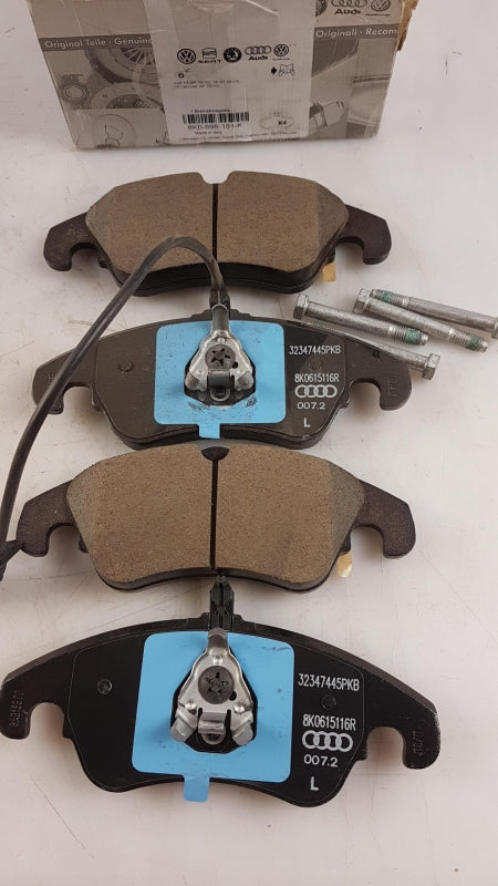 Original AUDI A4 8K A5 8T brake pads with warning contact 320X30mm front 8K0698151K 