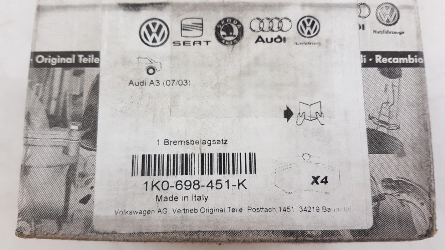 Original AUDI A3 TT VW Golf SEAT Leon SKODA Superb Bremsbeläge hinten 1K0698451K