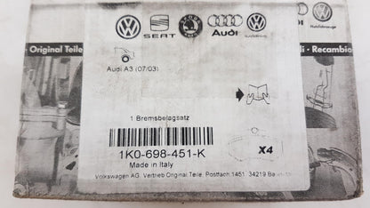 Original AUDI A3 TT VW Golf SEAT Leon SKODA Superb Bremsbeläge hinten 1K0698451K