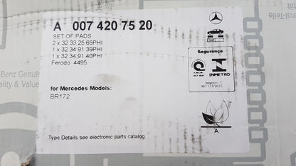 Original OE MERCEDES-BENZ Bremsbeläge A0074207520
