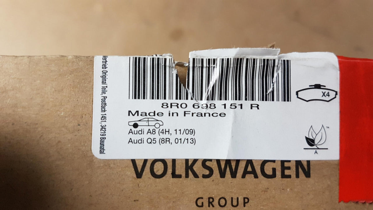 Original AUDI A8 D4 Bremsbeläge Vorne 8R0698151R
