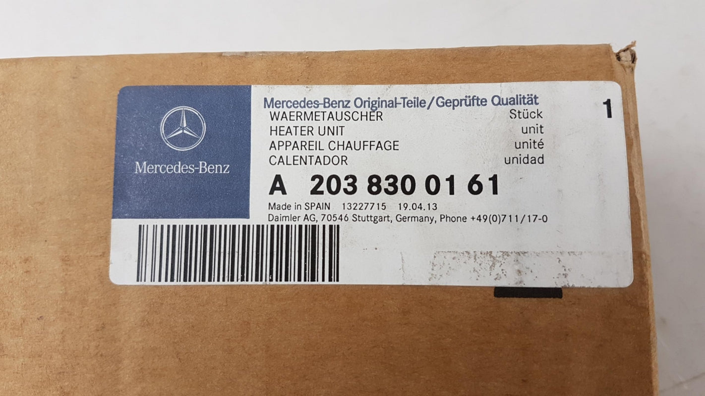 Original OE MERCEDES-BENZ Innenraumheizung Wärmetauscher A2038300161