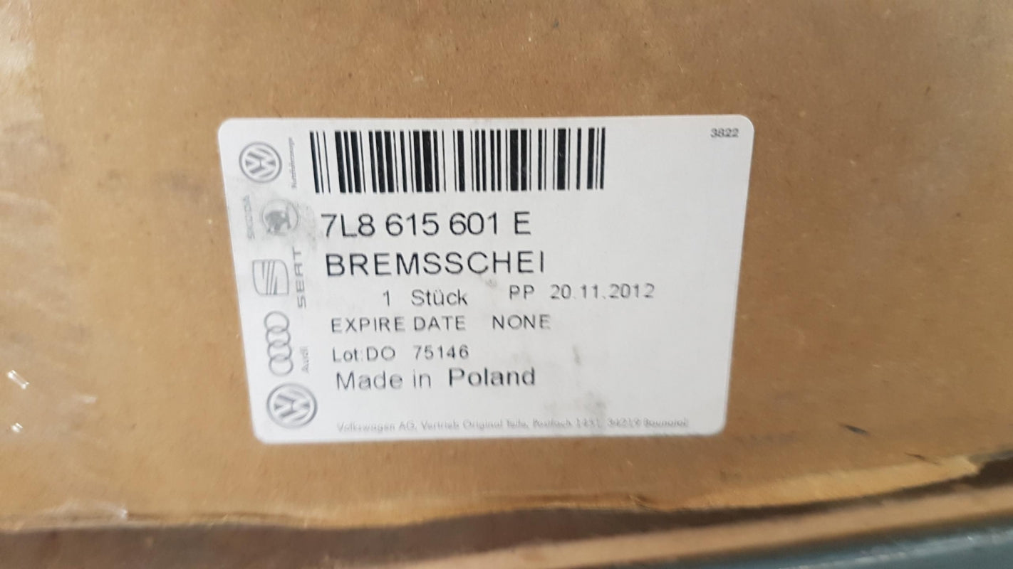 Original AUDI Q7 VW Touareg '05-'10 Bremsscheibe (1 stück) hinten 7L8615601E