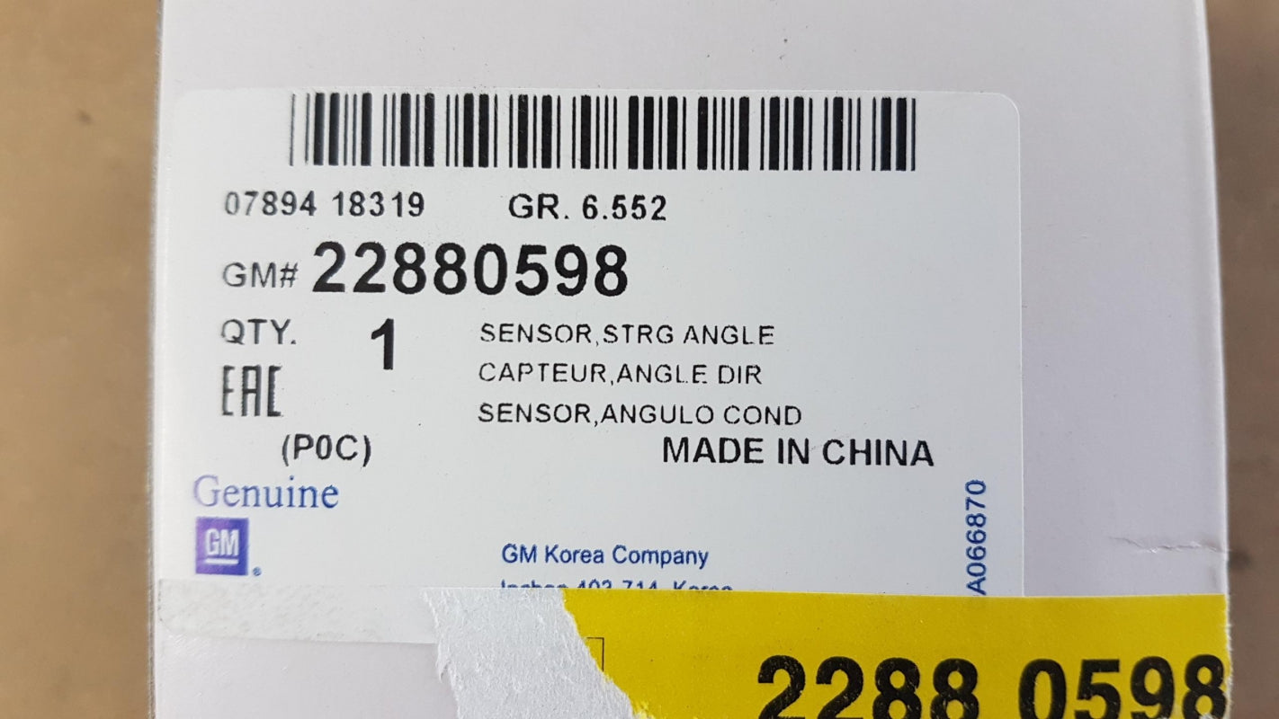 Original GM Chevrolet Captiva Sport 2.4L Lenkwinkelsensor 22880598