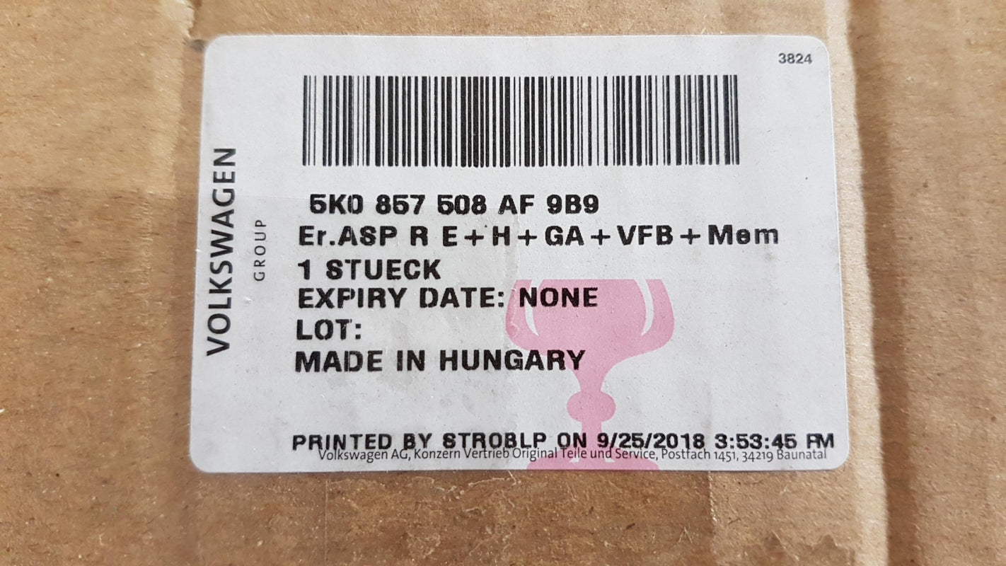 Original OE Volkswagen Außenspiegel Gehäuse 5K0857508AF9B9