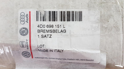 Original AUDI A8 S8 Quattro Bremsbeläge Bremsklötze vorne 345X30mm 4D0698151L