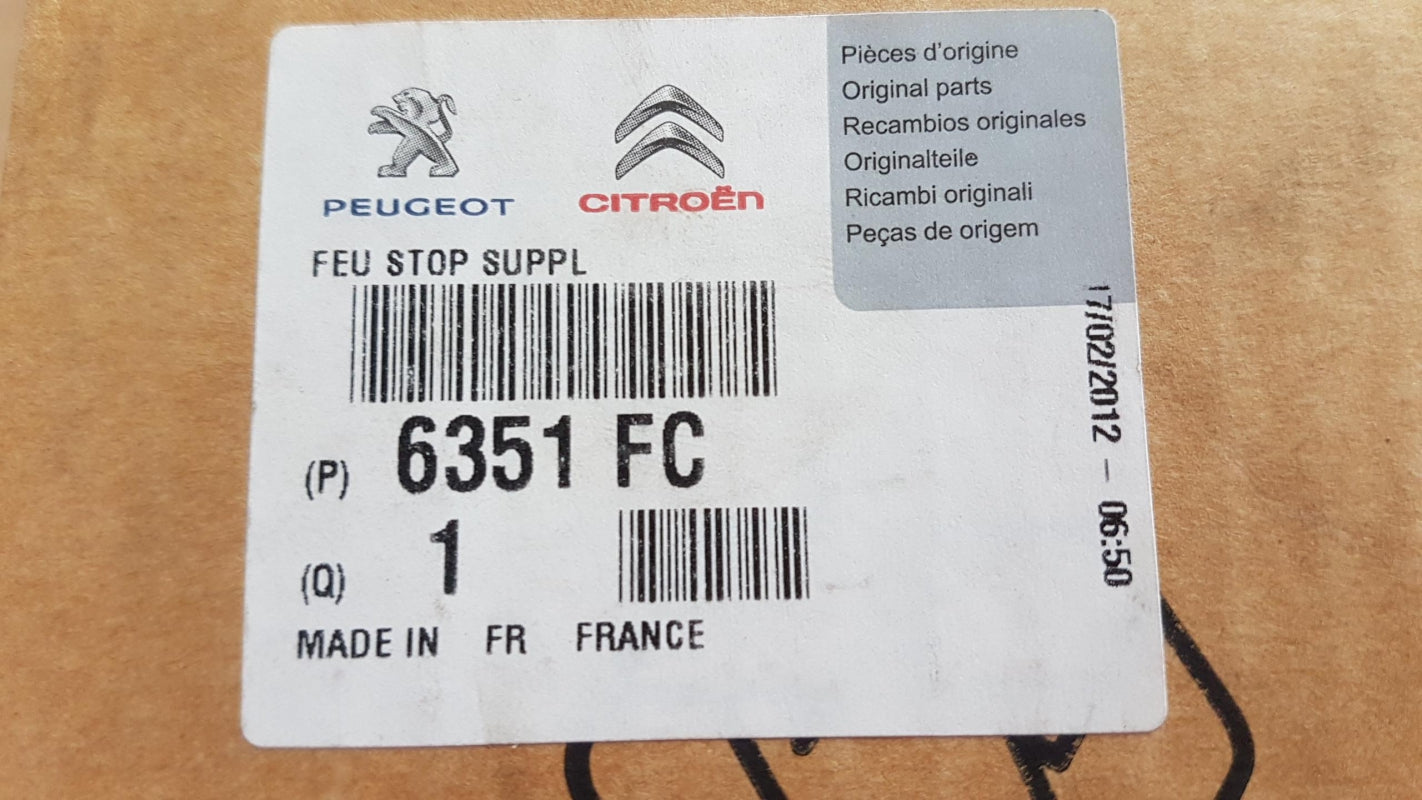 Original OE Peugeot Zusatzbremsleuchte 6351FC