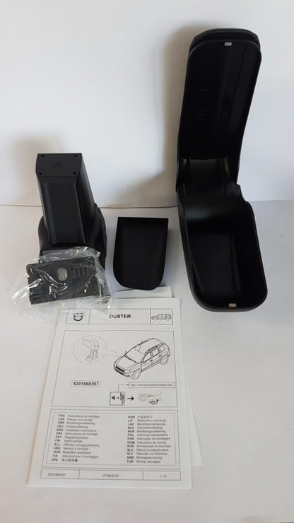 Original RENAULT DACIA Duster I '13-'17 Armlehne 1L schwarz 8201668397