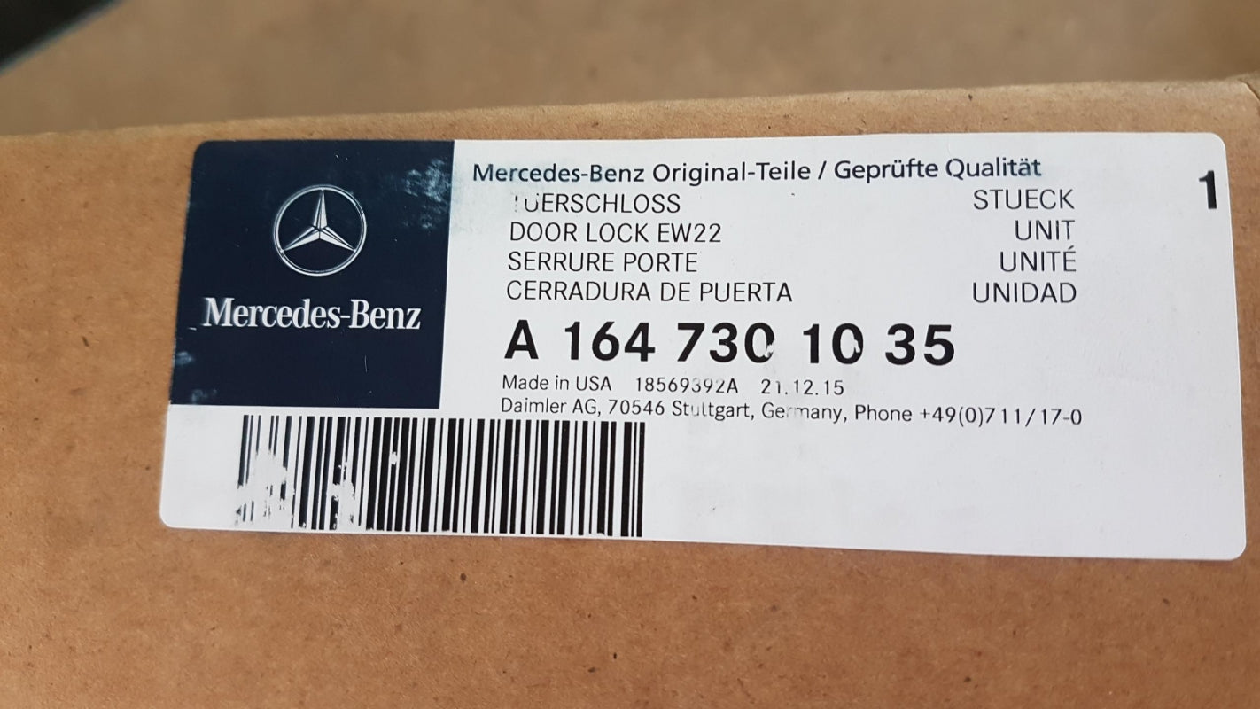 Original MERCEDES-BENZ M-Klasse W164 Türschloss Rechts A1647301035