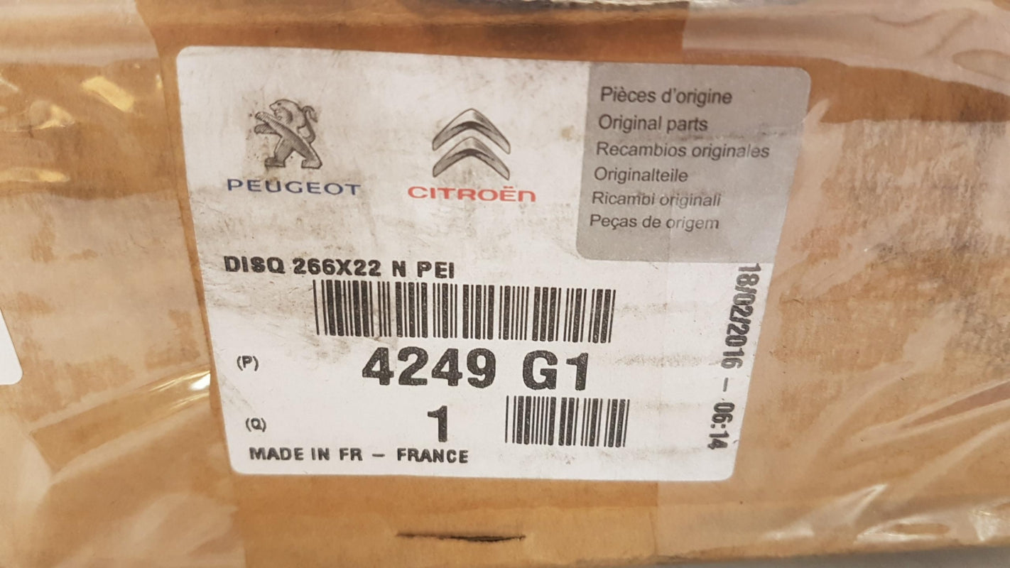 Original OE Peugeot Bremsscheibensatz (2 Stück) 4249G1