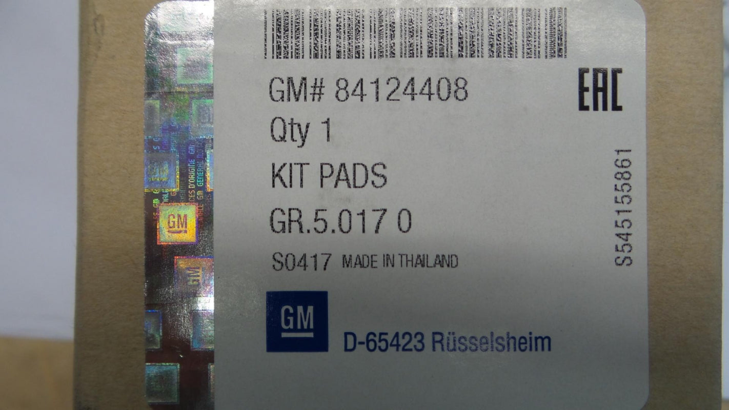 Original OPEL Insignia-B Bremsbeläge Bremsklötze vorne 84124408