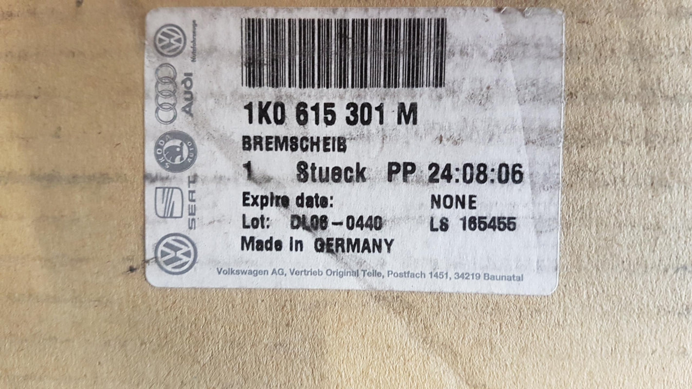 Original AUDI A3 VW Golf SEAT Leon SKODA Superb Bremsscheibe vorne 1K0615301M