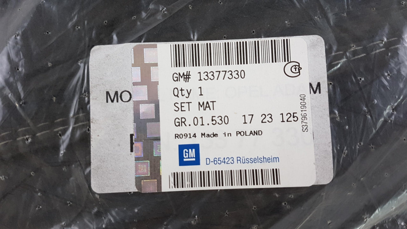 Original OPEL Adam 2013-2019 Fußmatten Autoteppiche Velours Schwarz 13377330