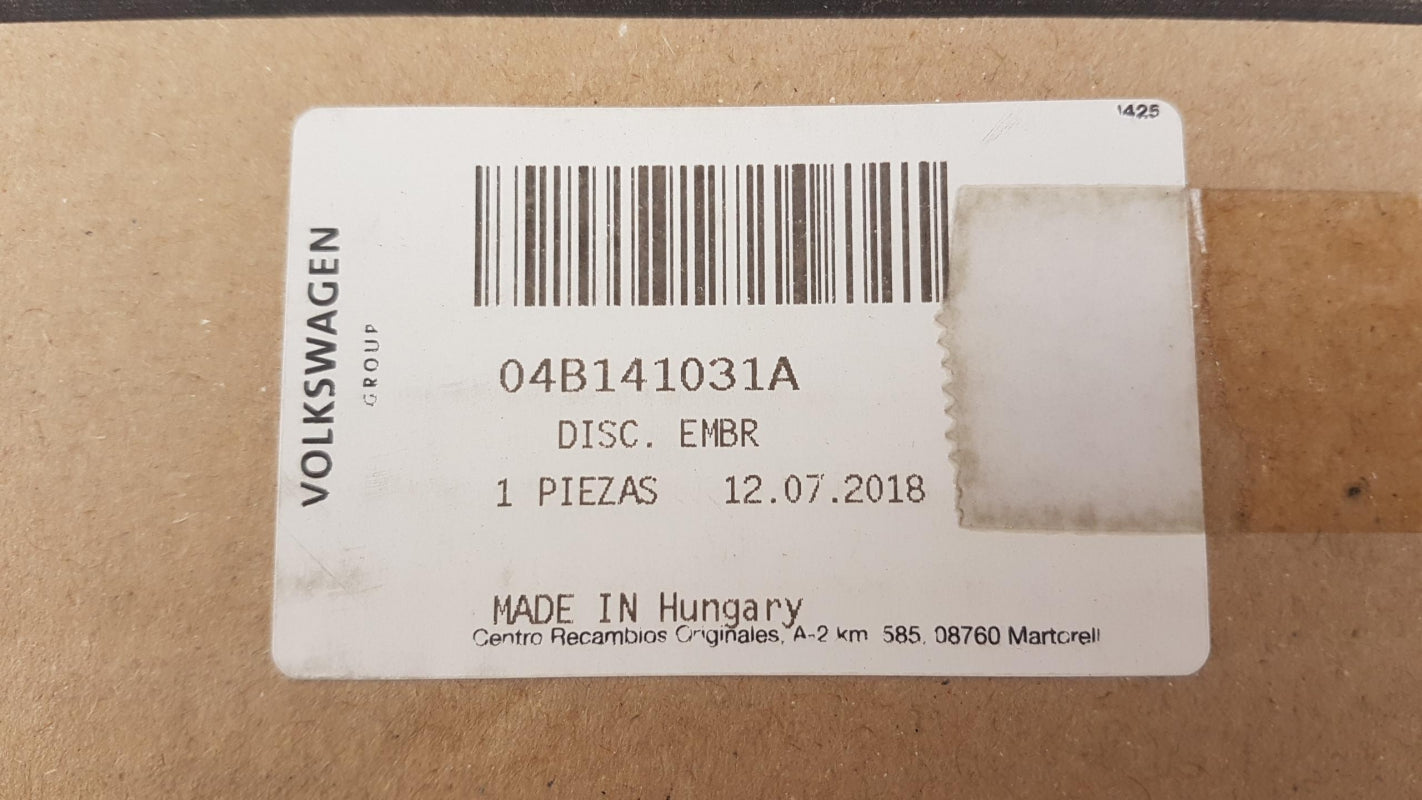 Original AUDI A1 GB VW Polo 6C SKODA Fabia NJ 1.4TDI Kupplungsscheibe 04B141031A