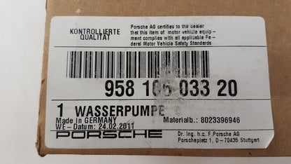 Original OE PORSCHE Wasserpumpe 95810603320
