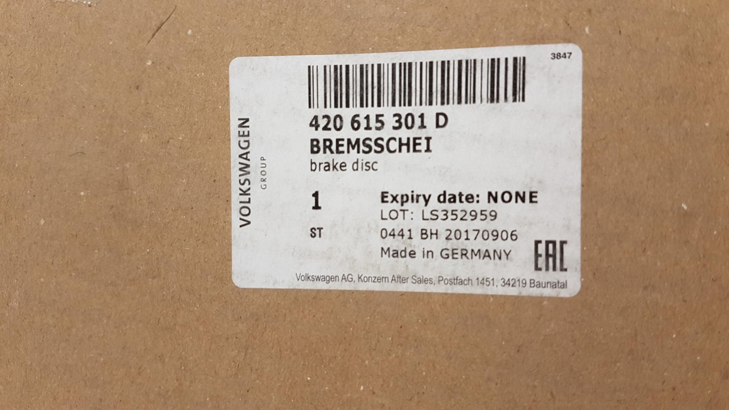 Original AUDI R8 I (42) RS5 I (8T3) Bremsscheibe 1 Stück Vorne 420615301D