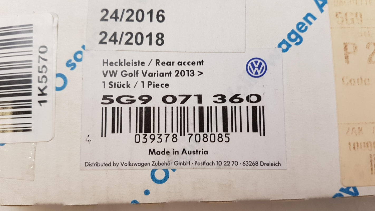 Original OE Volkswagen Heckklappe Zierleiste 5G9071360