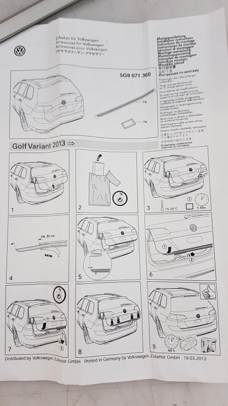 Original OE Volkswagen Heckklappe Zierleiste 5G9071360