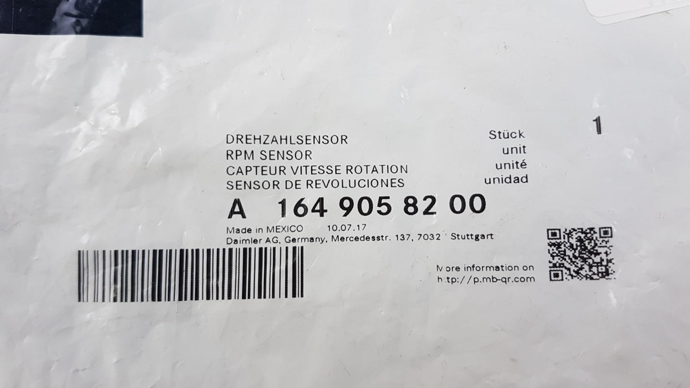 Original OE MERCEDES-BENZ Sensor Geschwindigkeit/Drehzahl A1649058200